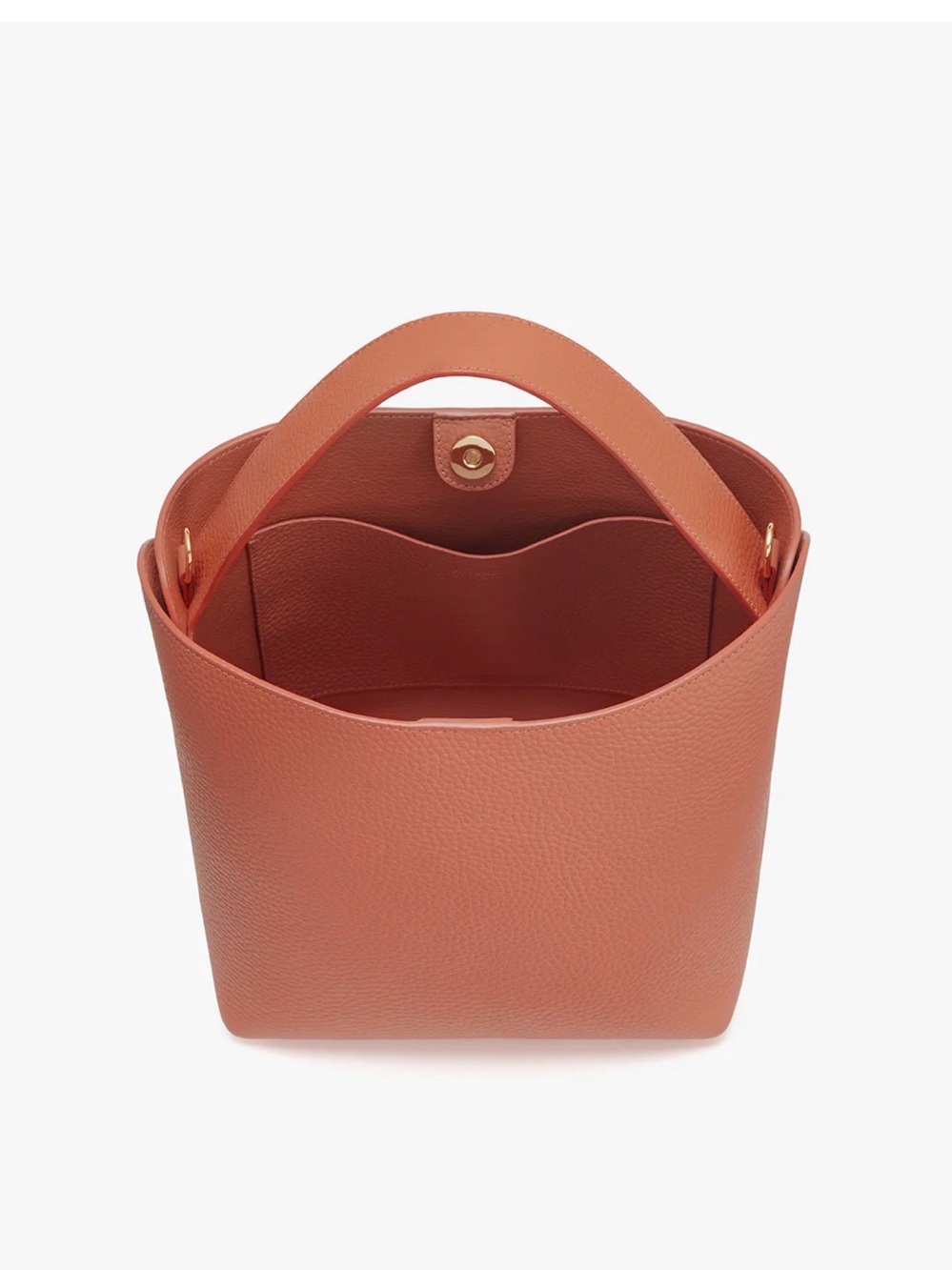 Cuyana Linea Leather Bucket Bag in Terracotta - Picture 5 of 10
